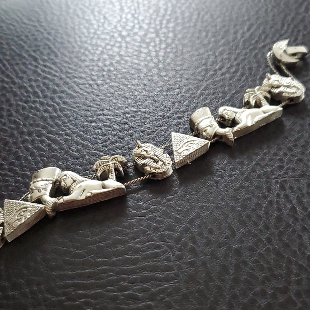 Egyptian themed slider bracelet